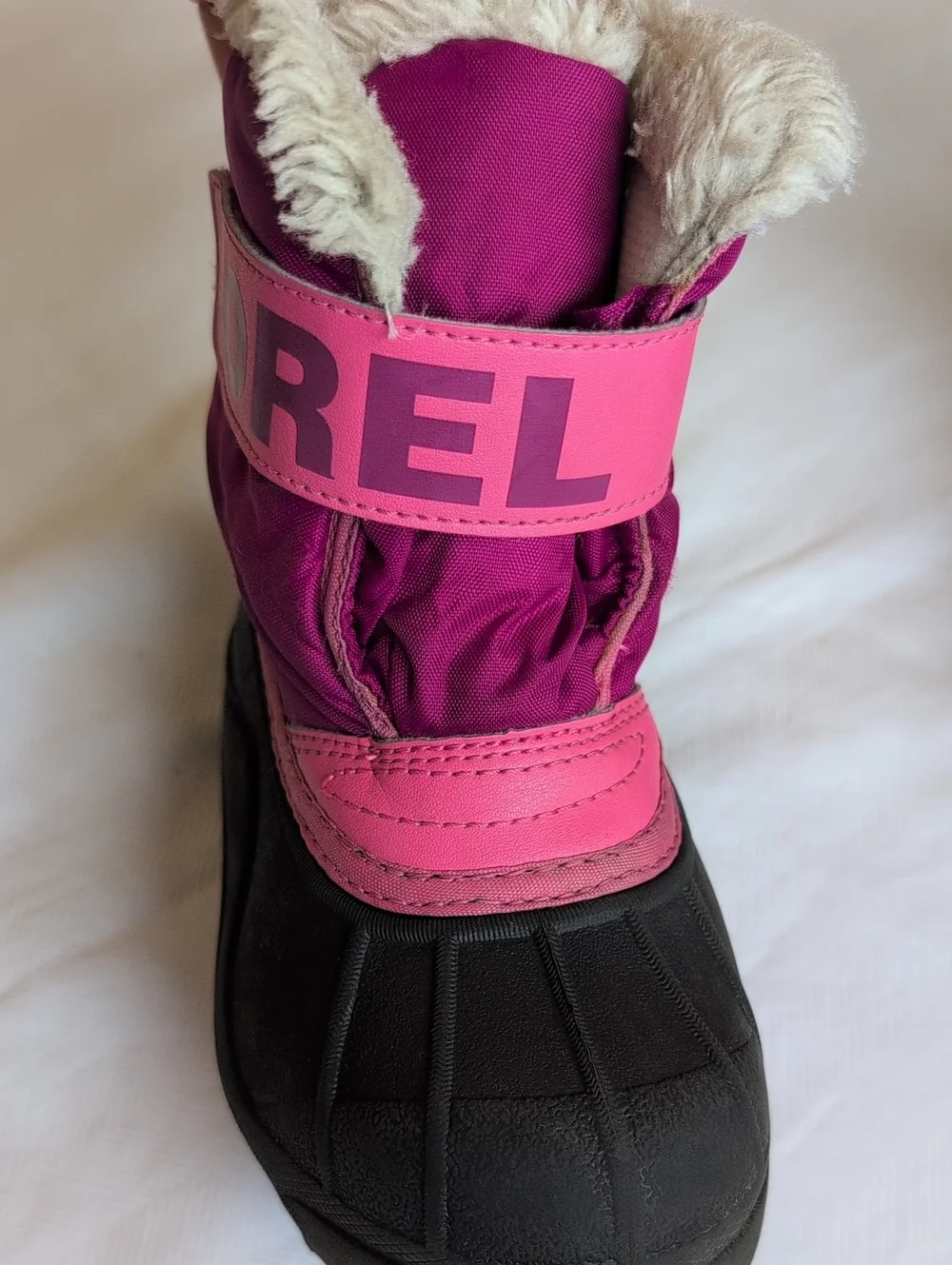 Sorel Kids Snow Commander Waterproof Winter Boots Pink Black Size 10 - Picture 11 of 11